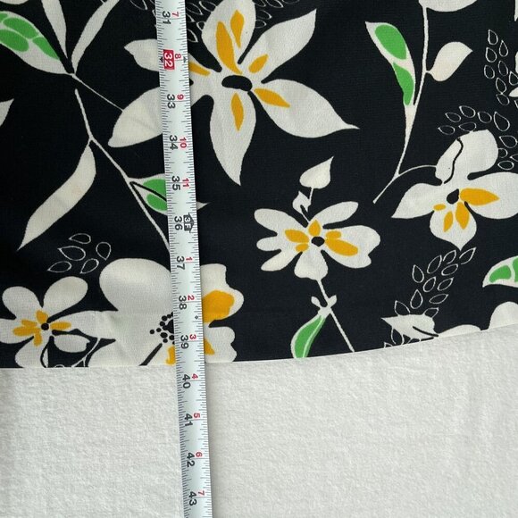 Vintage 60s-70s Floral Print Maxi A-Line Skirt Tie Waist Vibrant Flower Design - Picture 7 of 9